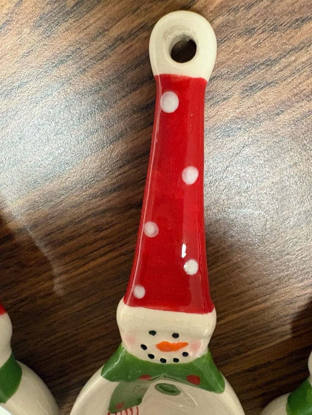 Snowman Holiday Ceramic Measuring Spoon Set - Picture 5 of 11